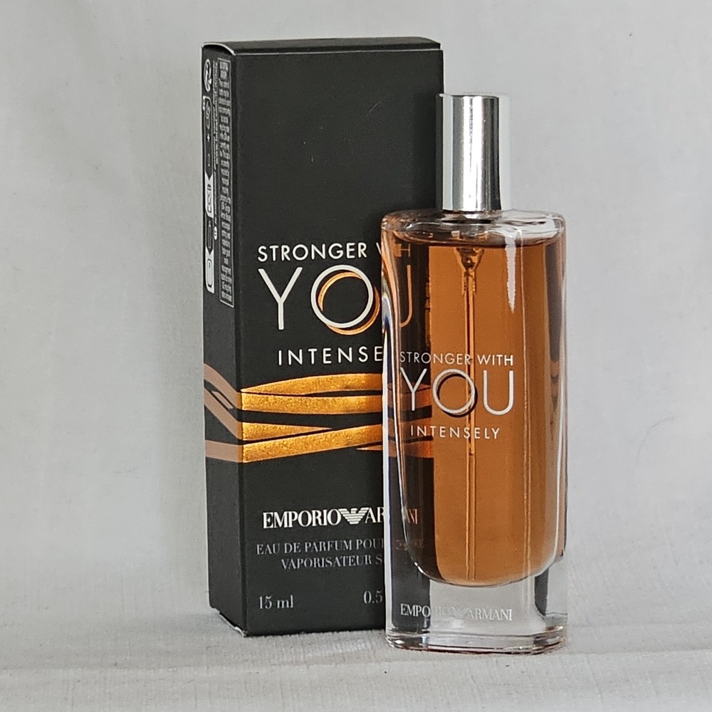 Stronger with you intensely Giorgio Armani EDP 0.5 Fl. Oz.  Travel Size, Sealed